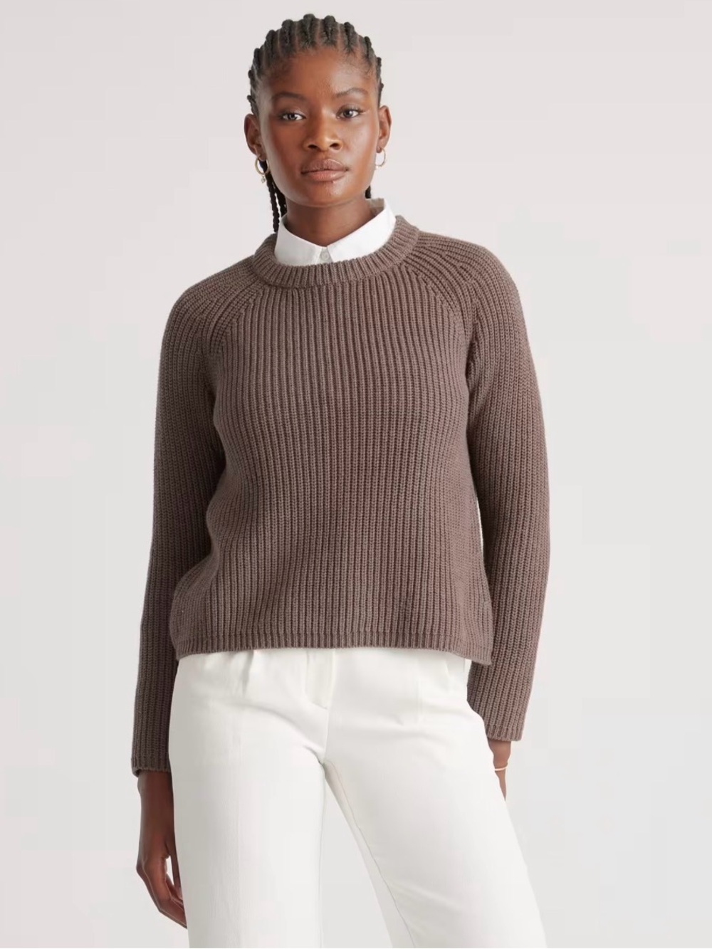 Quince 100% Organic Cotton Fisherman Crew Sweater